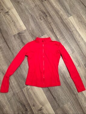 Women’s Red Full-Zip Utility Jacket